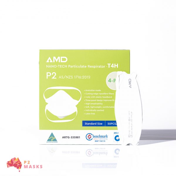 AMD P2 Respirator Mask T4H Headband Box Mask With No Packaging AustralianP2Mask