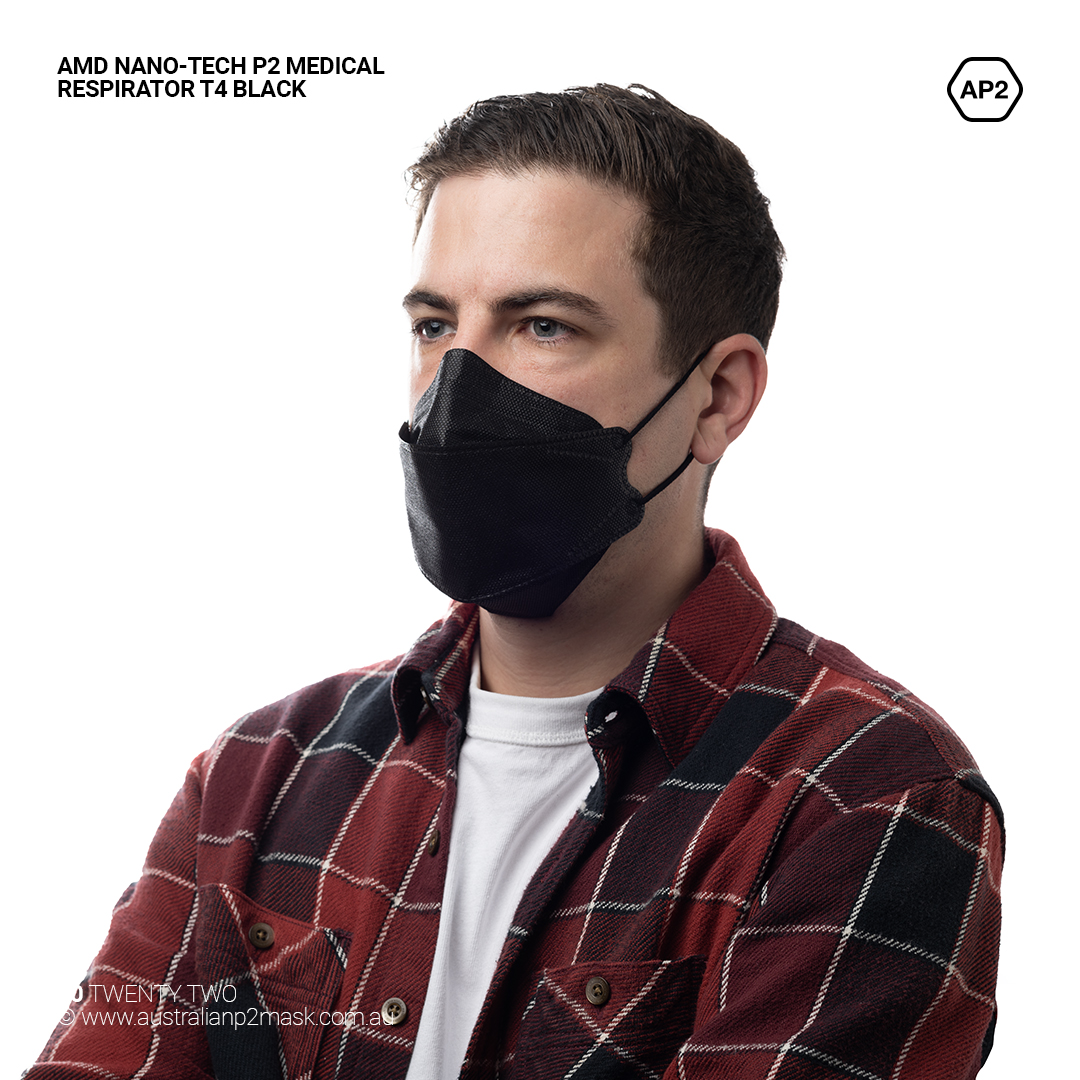Black P2 Mask Australia by AMD Australian P2 Mask